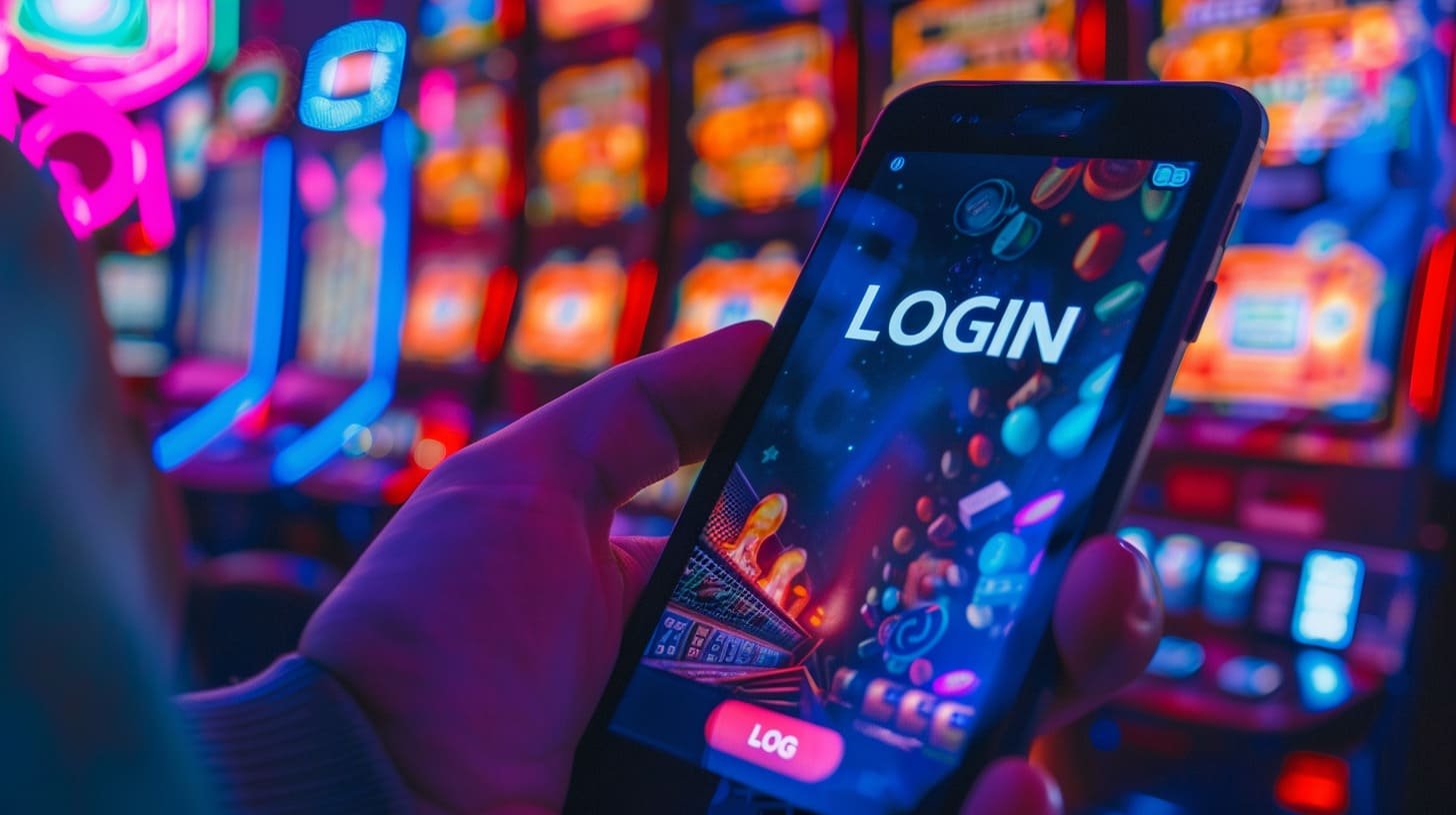 Ilustrasi permainan slot online populer dengan grafis atraktif dan simbol warna-warni